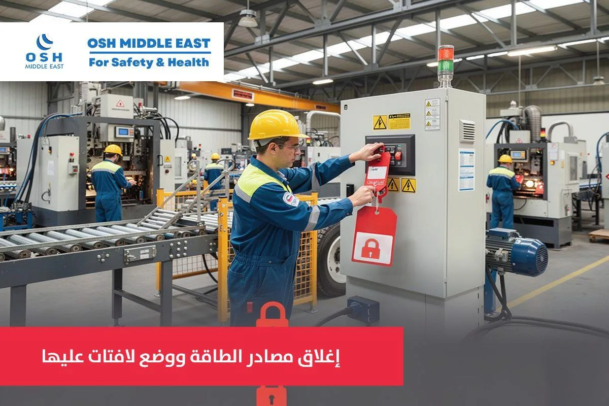 OSH ME #7115 Lock – Out Tag-Out إغلاق مصادر الطاقة ووضع لافتات عليها