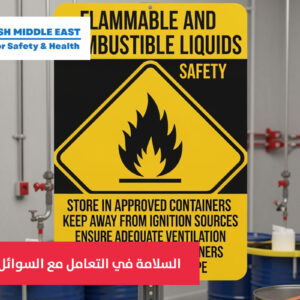 السلامة في التعامل مع السوائل الملتهبة والسوائل القابلة للاشتعال